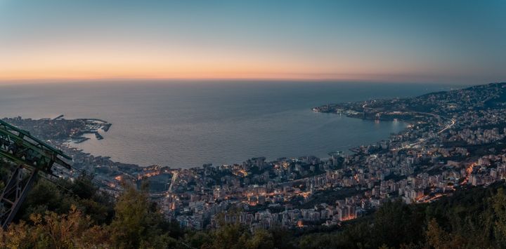 Jounieh and Harissa residential coastline in Keserwan Lebanon